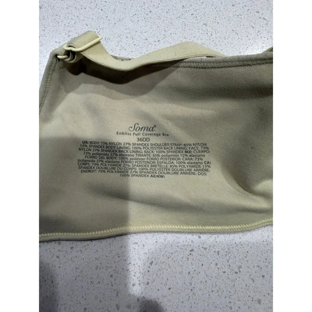 Soma 36DD Enbliss‎ Full Coverage Bra Green Smooth Everyday T-Shirt Bra